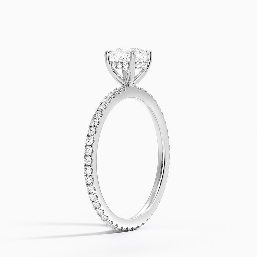 Perfect Fit Hidden Halo Eternity Diamond Ring in 18K White Gold
