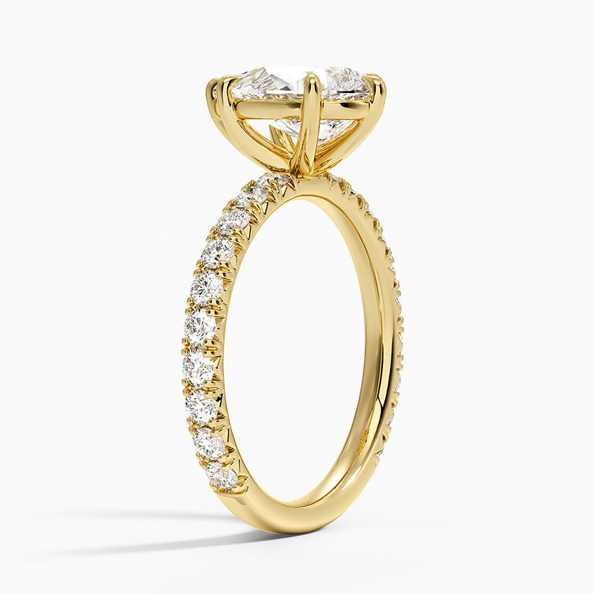 18K Yellow Gold Luxe French Pavé Perfect Fit Diamond Ring (1/2 ct. tw.)