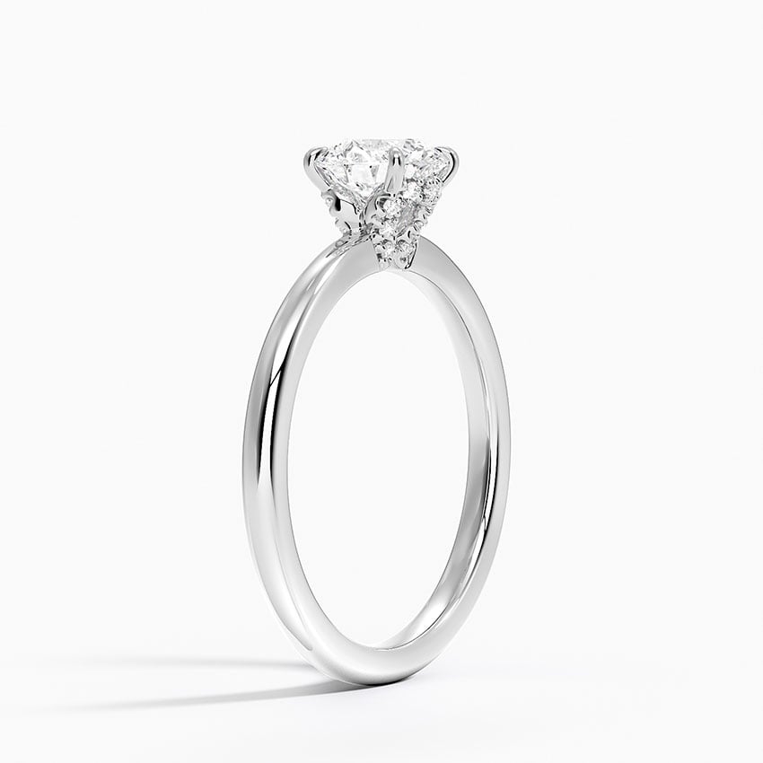 Sapphire Hidden Heart Diamond Ring in Platinum | Brilliant Earth