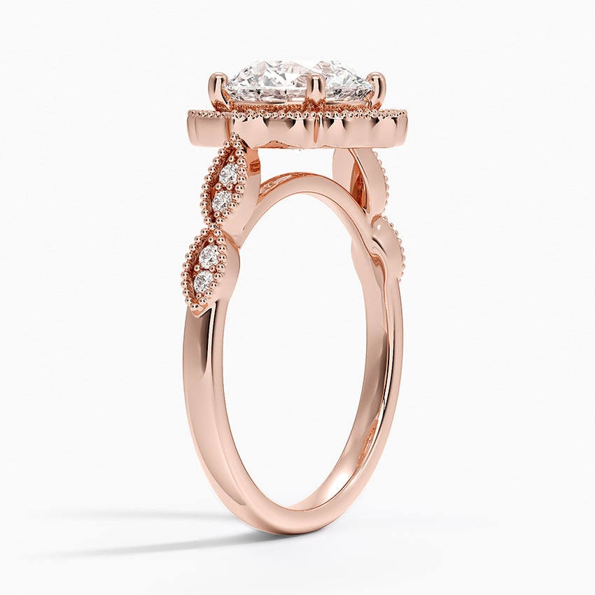 Vintage Halo Engagement Ring - Cadenza