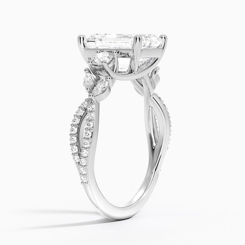 Luxe Willow Three Stone Diamond Ring - Brilliant Earth