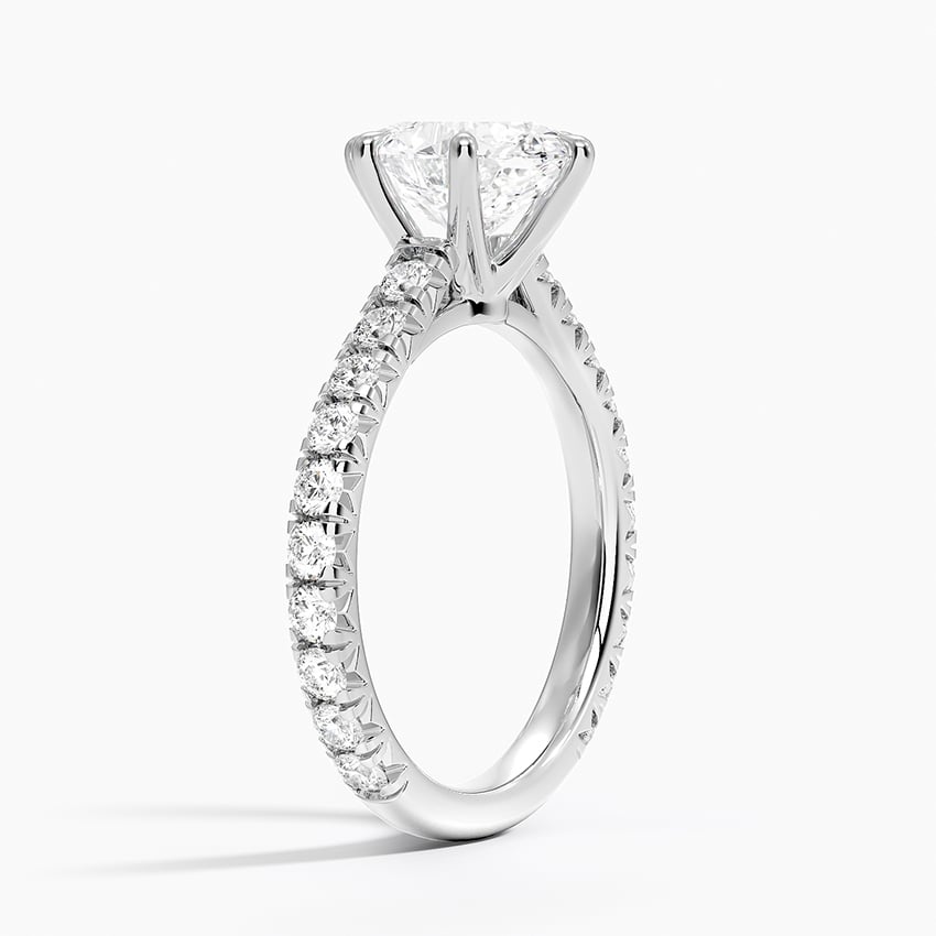 French Pavé Engagement Setting