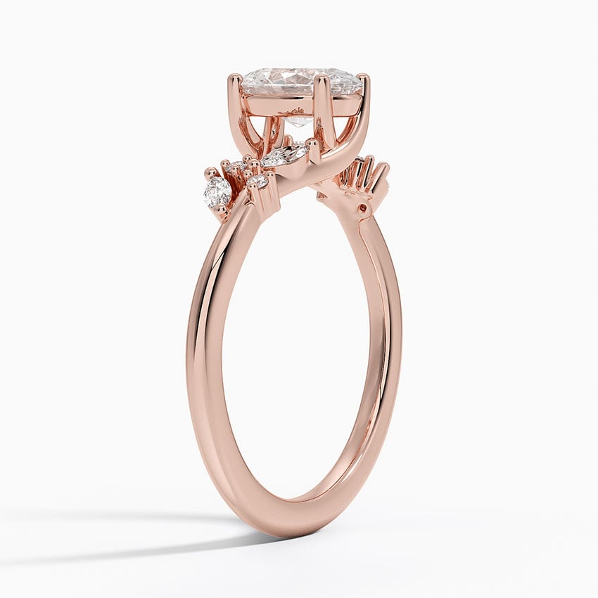 14KR Aquamarine Arden Diamond Ring, large top view