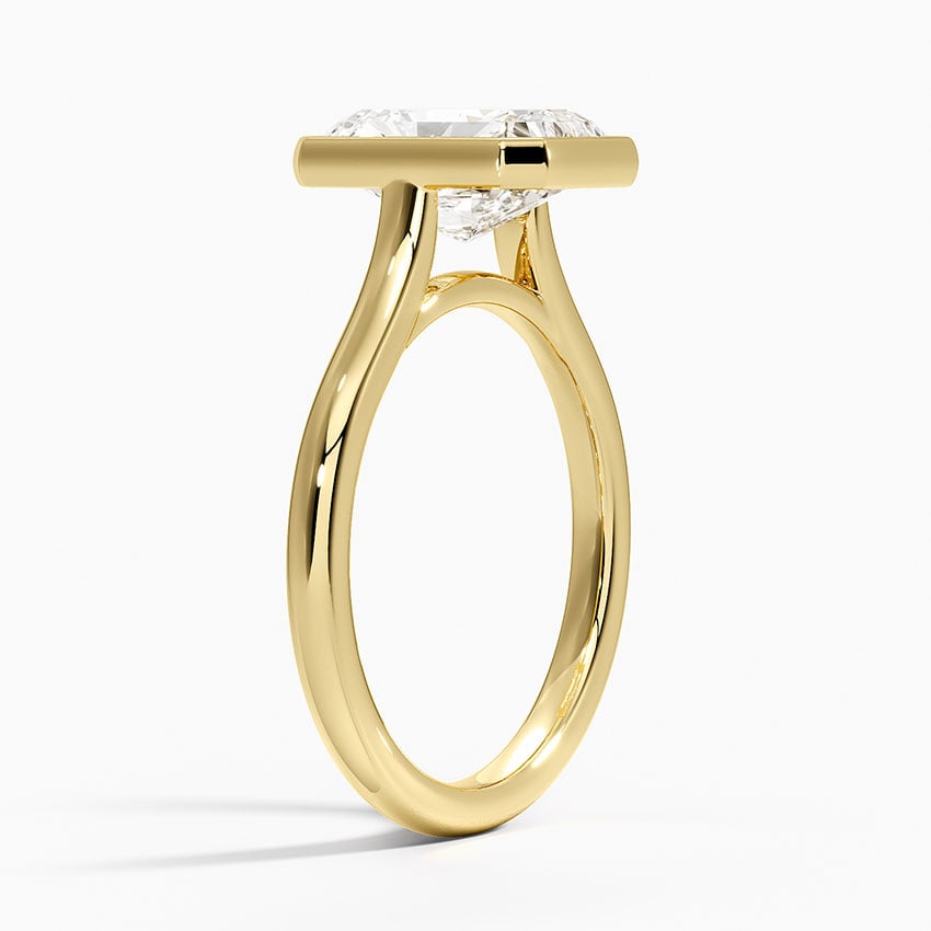 Bezel Set Engagement Ring - Luna