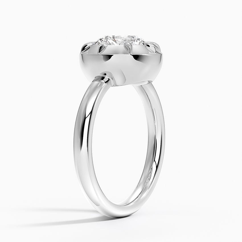 Platinum Harper Bezel Prong Solitaire Ring