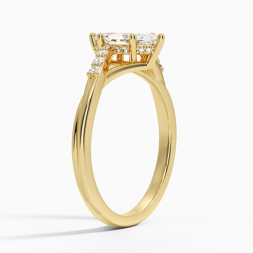 18K Yellow Gold Chamise Hidden Halo Diamond Ring