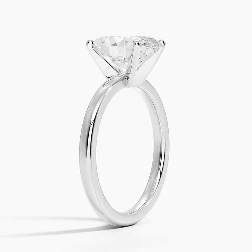 Platinum Comfort Fit 2mm Solitaire Ring