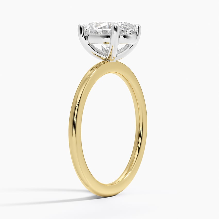 Platinum Mixed Metal Perfect Fit Solitaire Ring