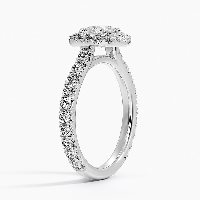 PT Sapphire Estelle Halo Diamond Ring (3/4 ct. tw.), large top view