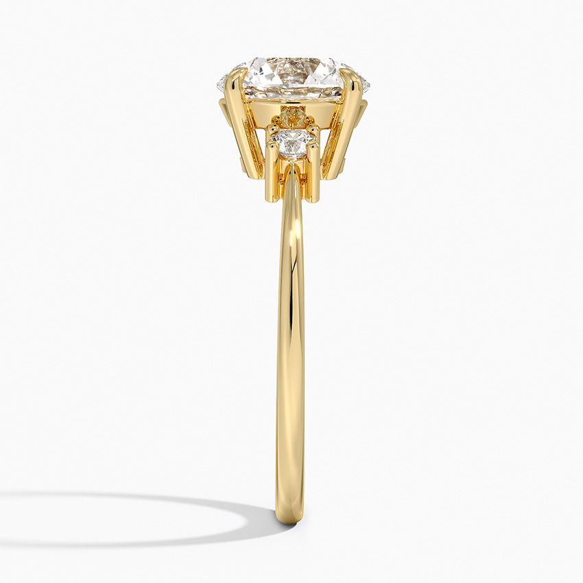 18K Yellow Gold Selene Three Stone Diamond Ring (1/10 ct. tw.)