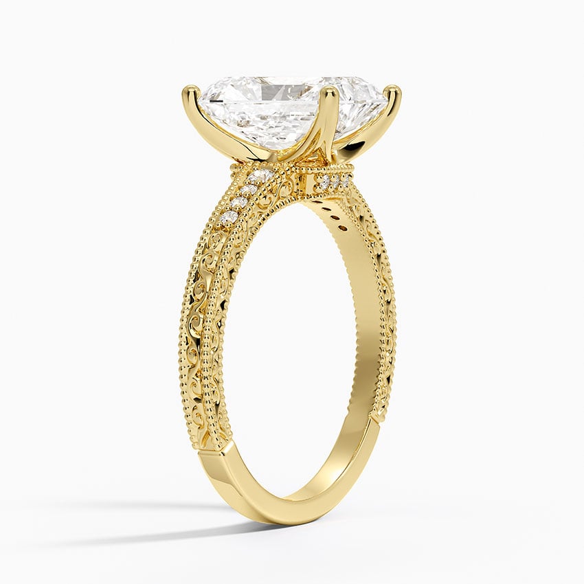 Luxe Hudson Ring - Engraved Diamond Ring