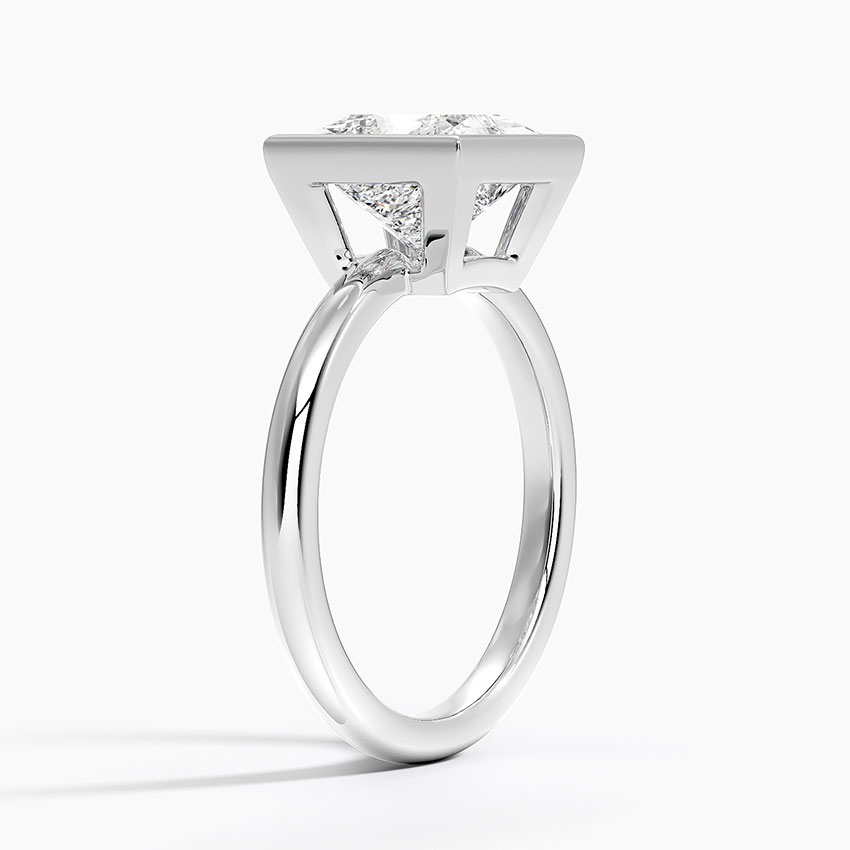 18K White Gold Julietta Bezel Solitaire Ring