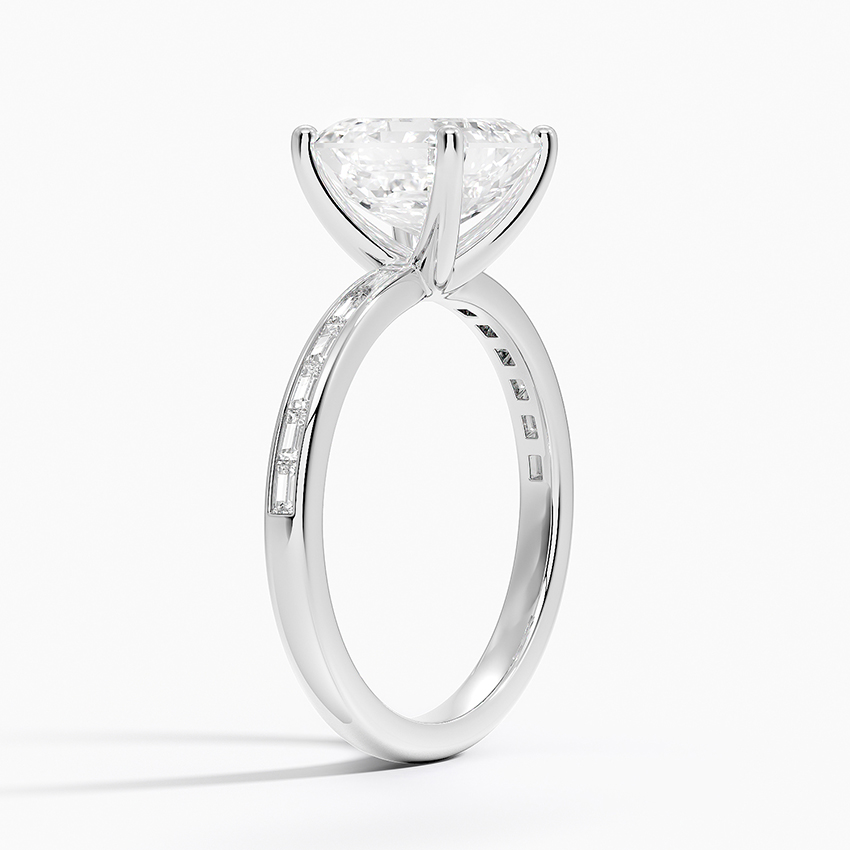 18K White Gold Tabitha Channel Set Baguette Diamond Ring