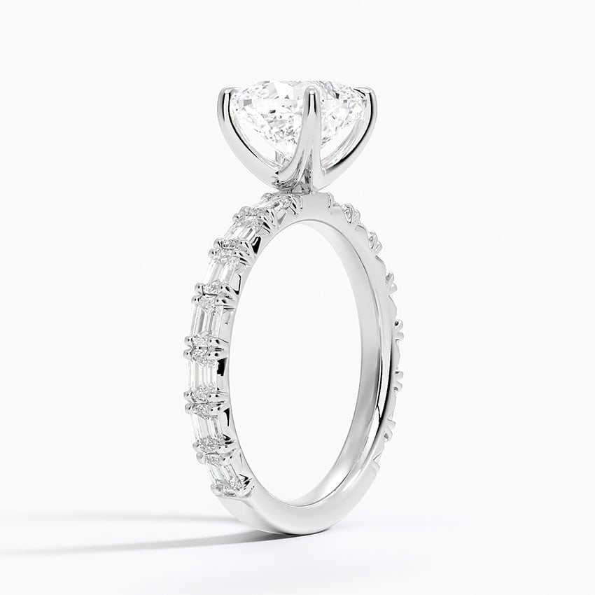 18K White Gold Nathalie Emerald-Cut Diamond Ring (3/4 ct. tw.)