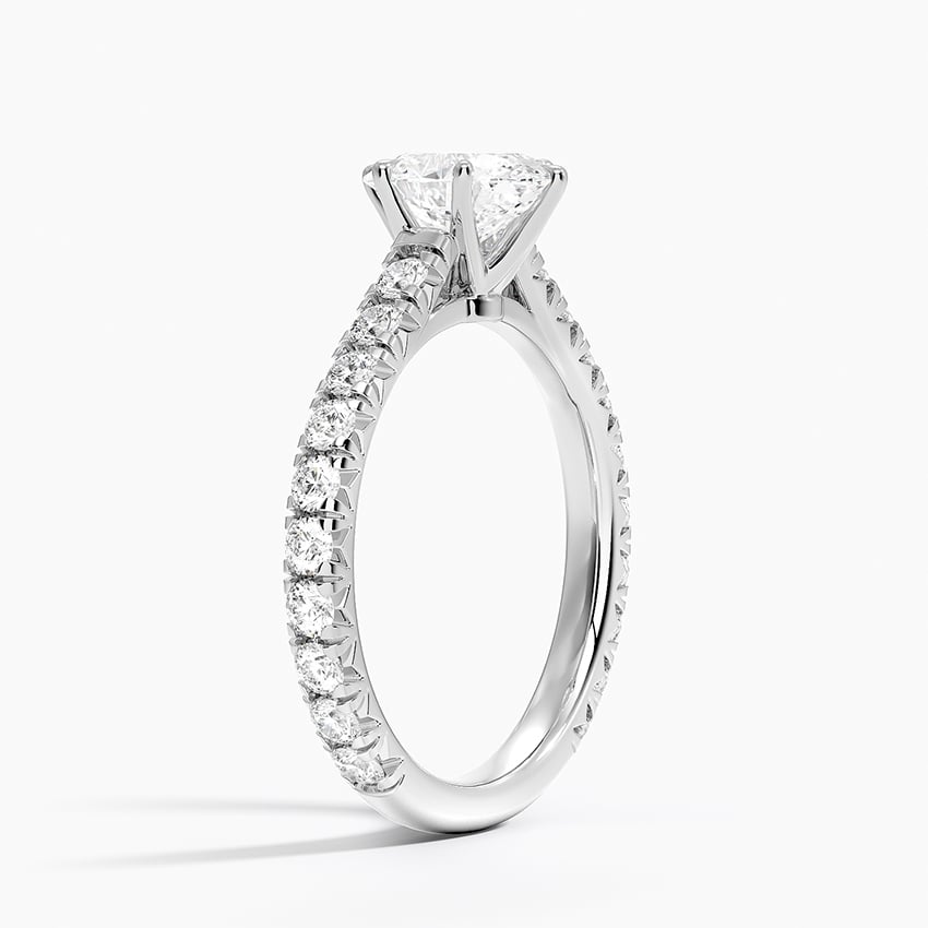 18K White Gold Sienna Three-Quarter Coverage Diamond Ring