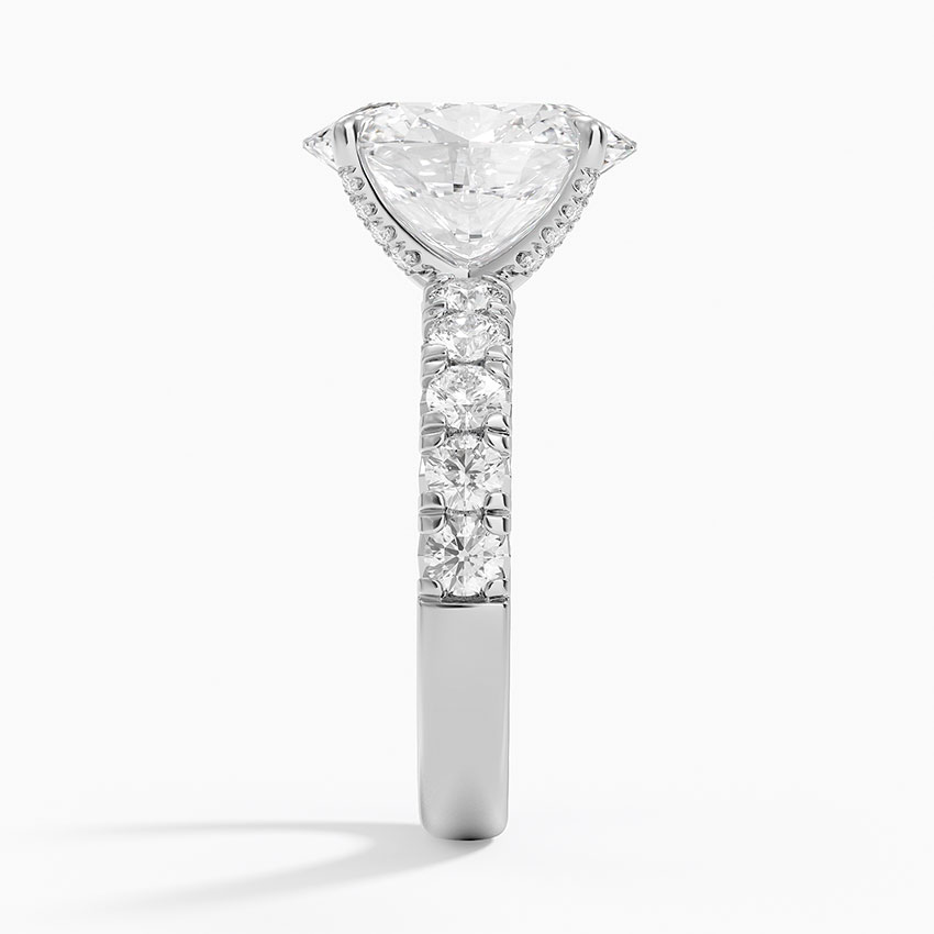 18K White Gold Ellora Half Coverage Diamond Ring