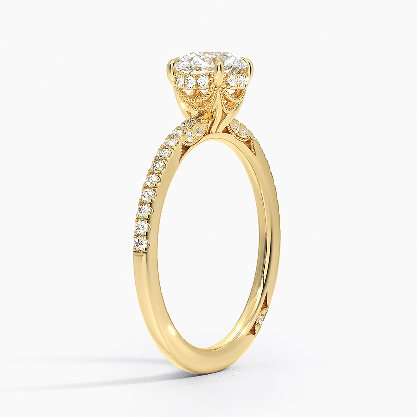 18KY Morganite Simply Tacori Luxe Drape Diamond Ring, large top view