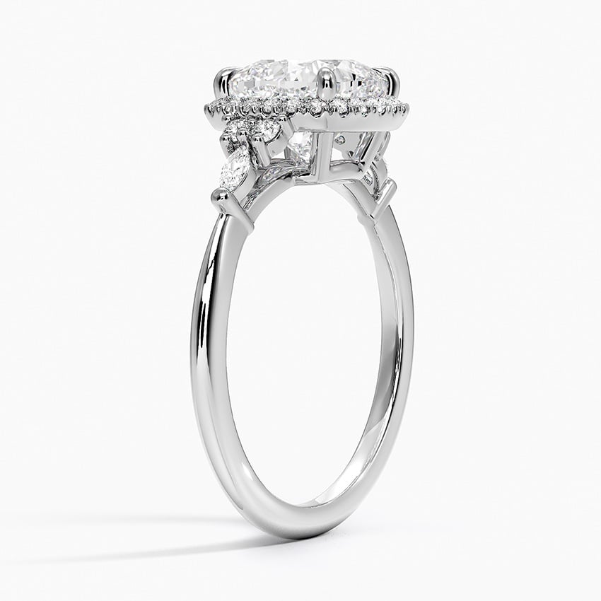Diamond Halo Accent Engagement Rings