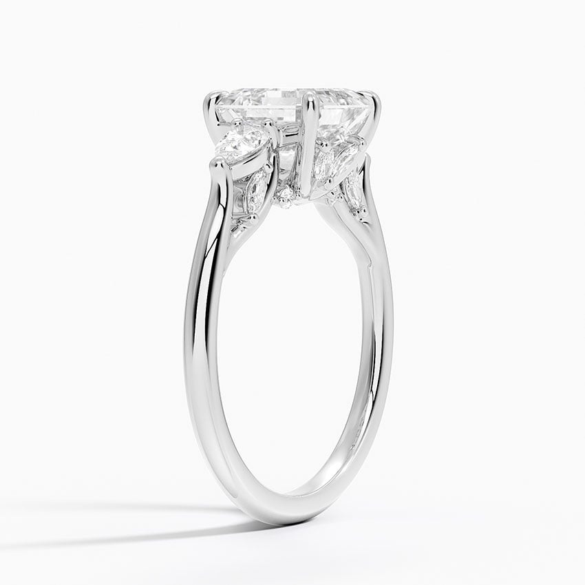 18K White Gold Secret Garden Gallery Three Stone Diamond Ring