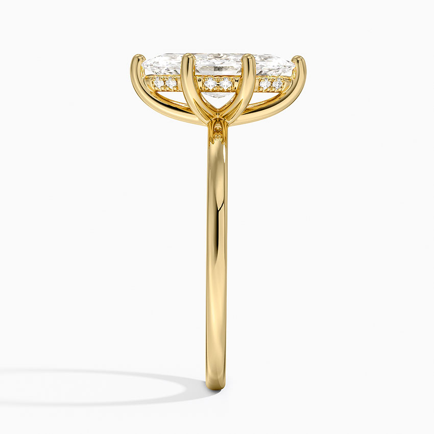 18K Yellow Gold Sydney Flush Fit Six-Prong Diamond Ring