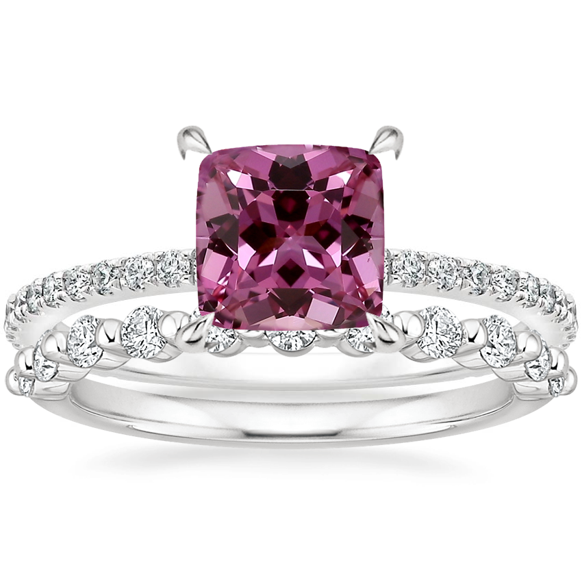 Platinum Demi Diamond Ring (1/3 ct. tw.) with Marseille Diamond Ring (1/3 ct. tw.)