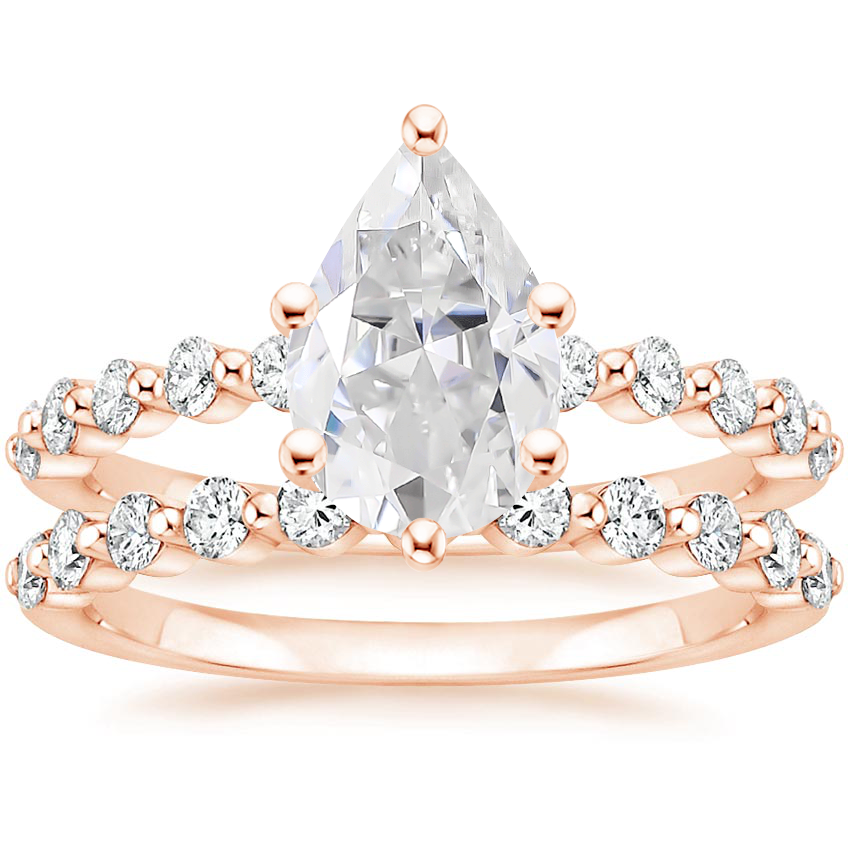 14KR Moissanite Marseille Diamond Bridal Set (1/2 ct. tw.), top view