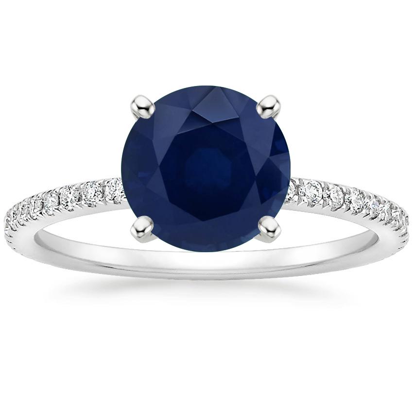 18K White Gold Ballad Three-Quarter Coverage Diamond Ring (1/4 ct. tw.), large top view