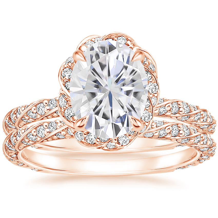 14KR Moissanite Nova Diamond Bridal Set (3/4 ct. tw.), top view