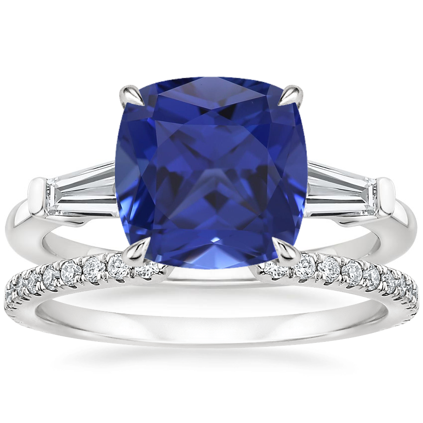 Platinum Symphony Diamond Ring (1/2 ct. tw.) with Luxe Sia Diamond Open Ring (1/5 ct. tw.)