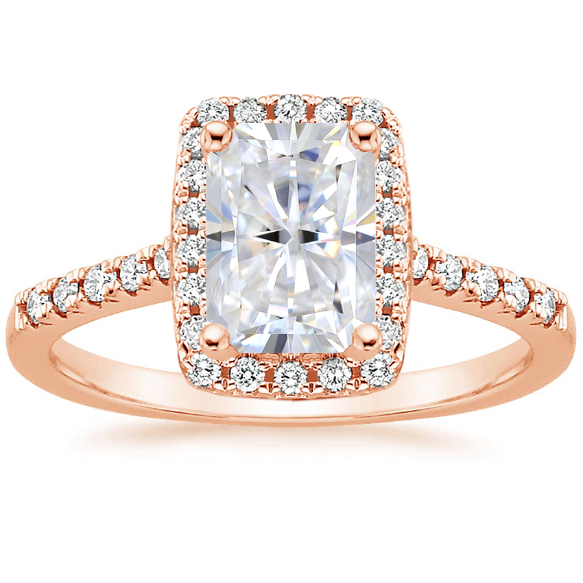 14K Rose Gold Odessa Halo Diamond Ring (1/5 ct. tw.), large top view