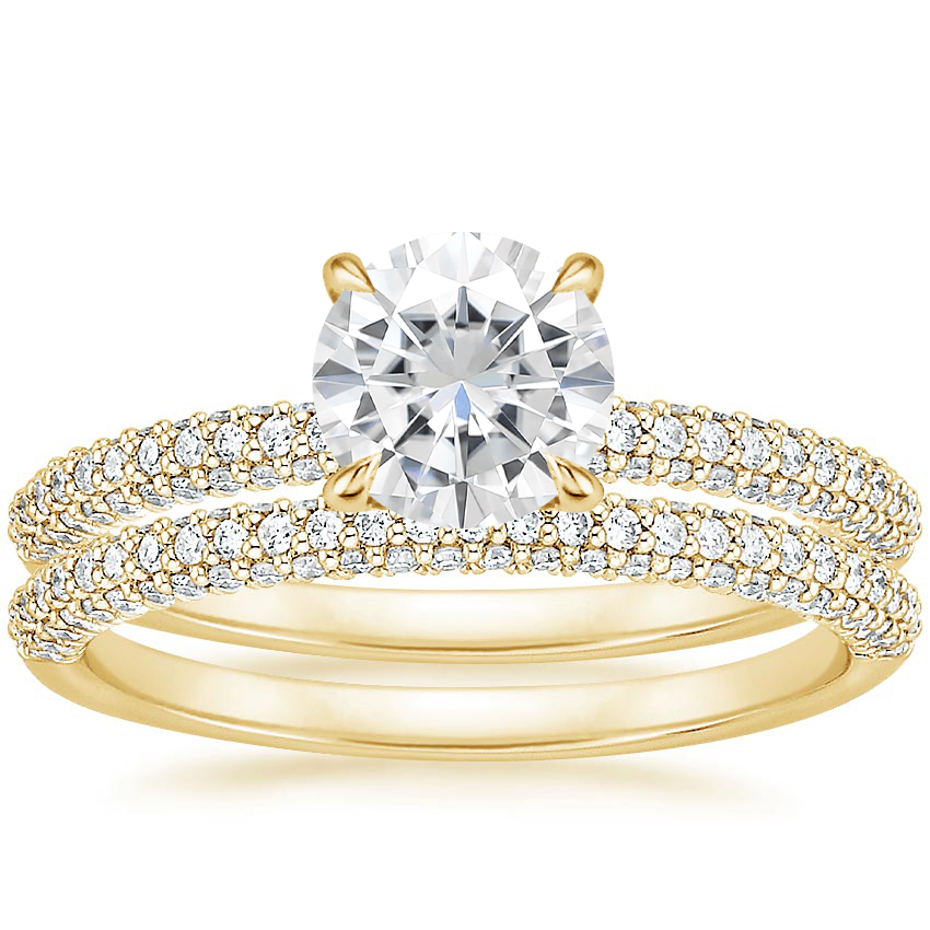 18KY Moissanite Valencia Diamond Bridal Set (5/8 ct. tw.), top view