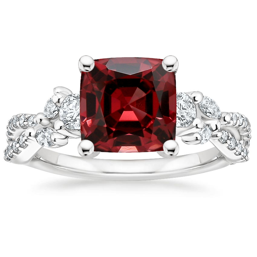 Platinum Luxe Willow Three Stone Diamond Ring (1/2 ct. tw.), large top view