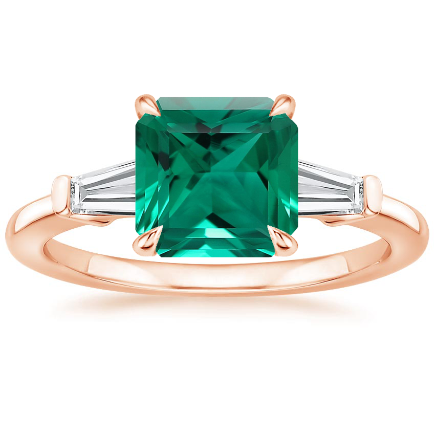 14K Rose Gold Symphony Three Stone Diamond Ring (1/2 ct. tw.), large top view