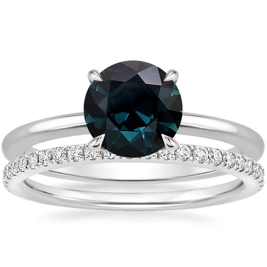 14K White Gold Petite Elodie Ring with Luxe Ballad Diamond Ring