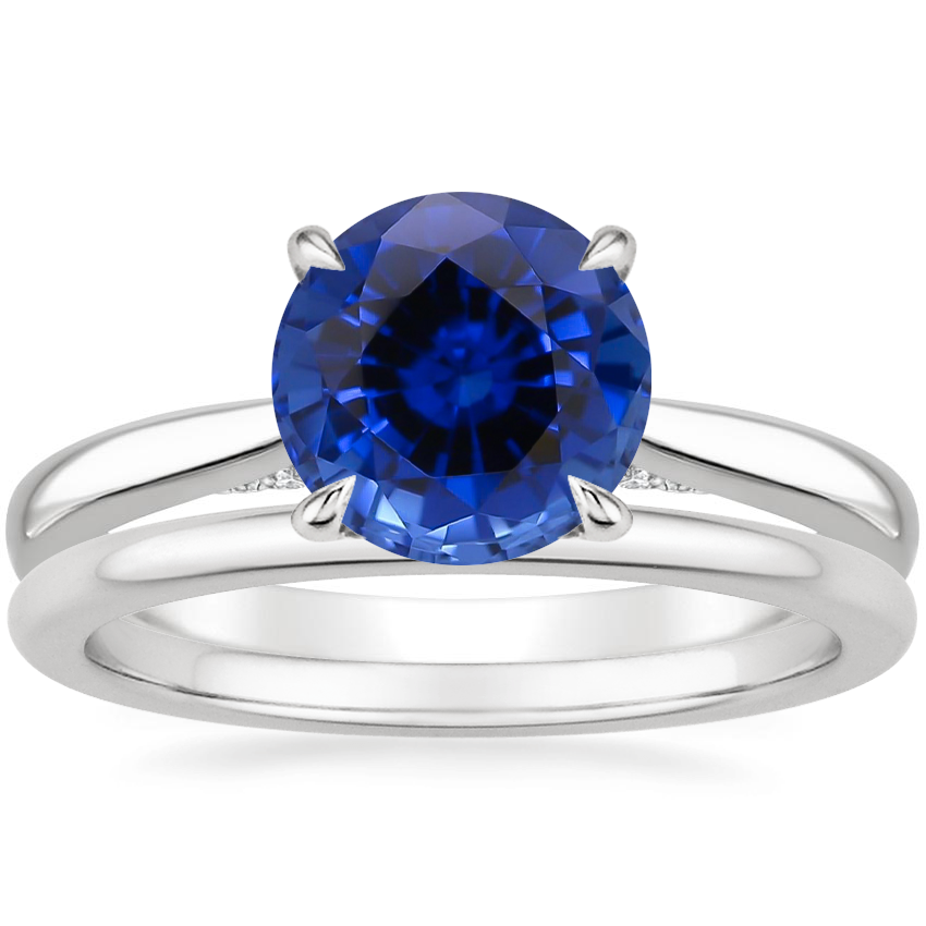 Platinum Dawn Diamond Ring with Petite Comfort Fit Wedding Ring
