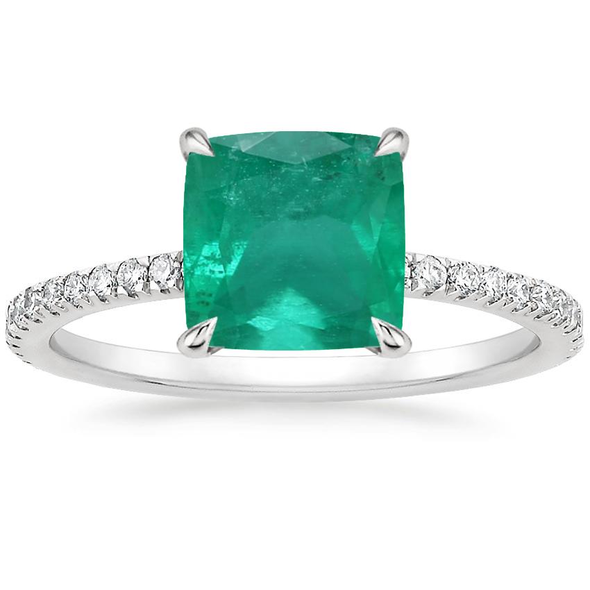 18K White Gold Viviana Three-Quarter Coverage Diamond Ring, large top view