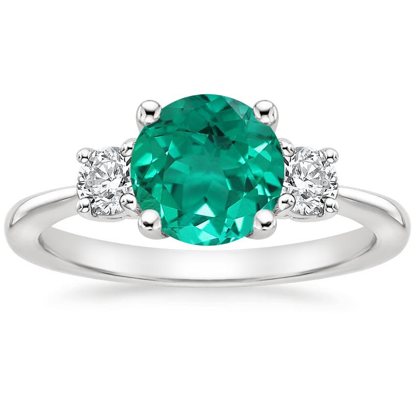 18K White Gold Selene Three Stone Diamond Ring (1/3 ct. tw.), large top view