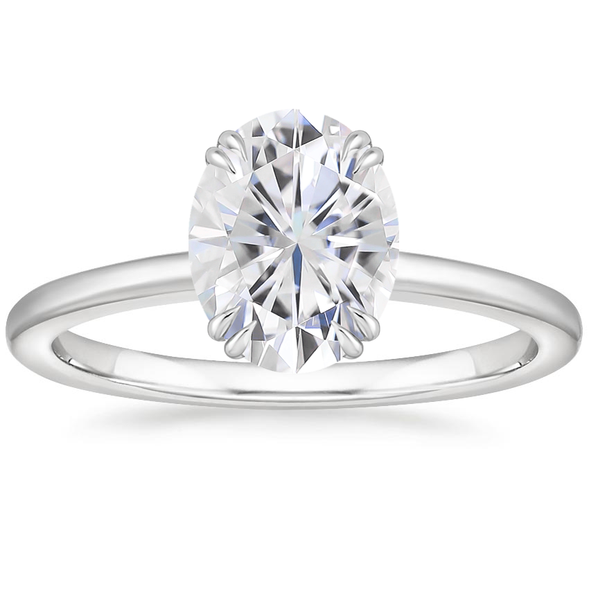 Moissanite Sora Diamond Ring in 18K White Gold