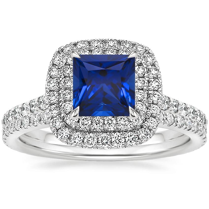 18K White Gold Soleil Diamond Ring with Luxe Ballad Diamond Ring (1/4 ct. tw.)