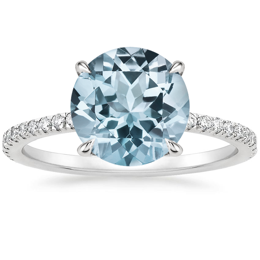 Aquamarine Luxe Viviana Diamond Ring (1/3 ct. tw.) in 18K White Gold