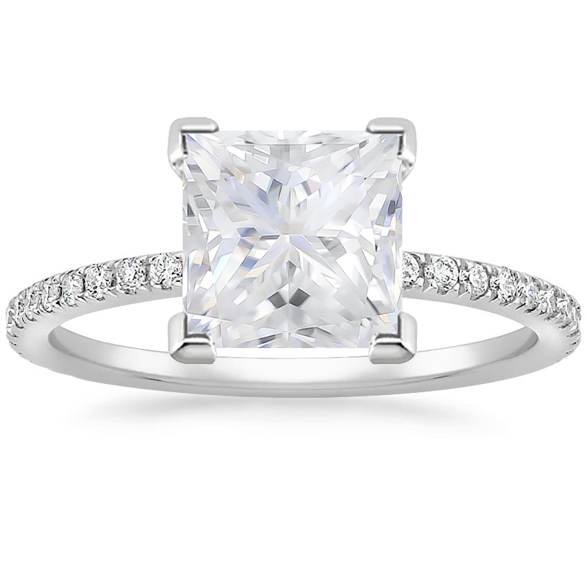 18K White Gold Ballad Three-Quarter Coverage Diamond Ring (1/4 ct. tw.), large top view