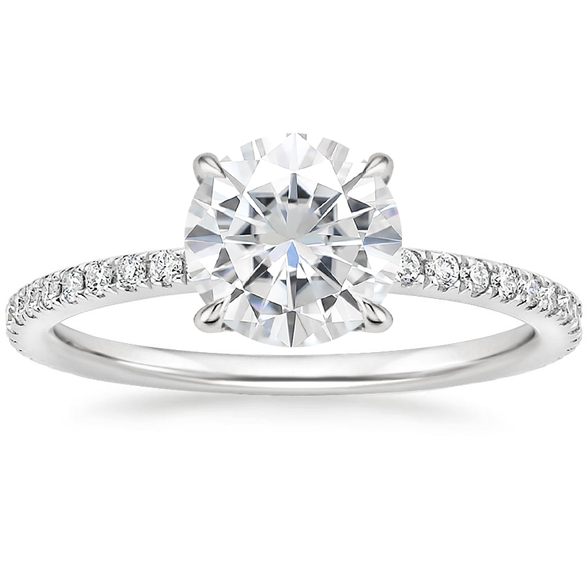Moissanite Luxe Perfect Fit Diamond Ring (1/4 ct. tw.) in Platinum