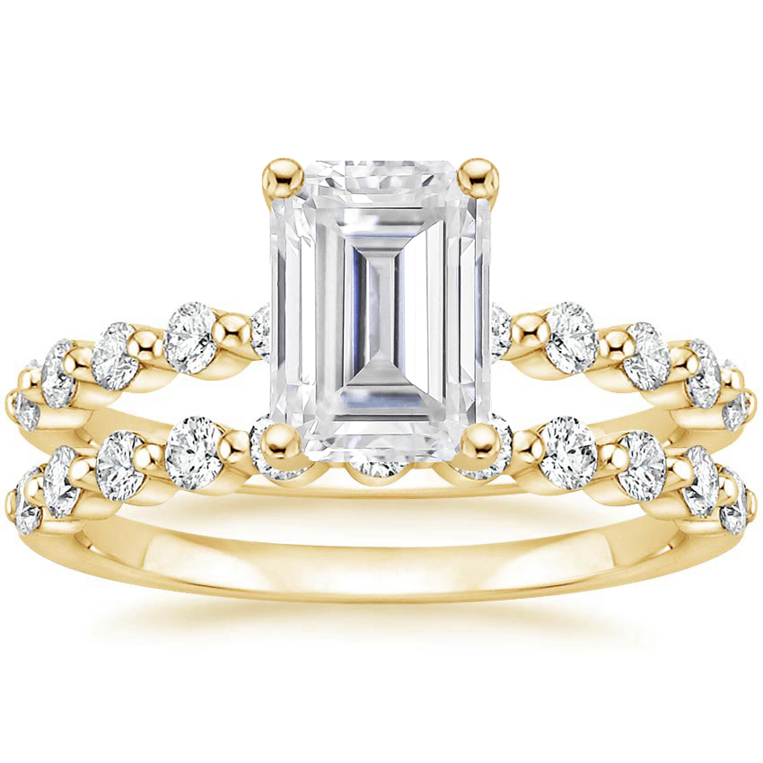 18KY Moissanite Marseille Diamond Bridal Set (1/2 ct. tw.), top view