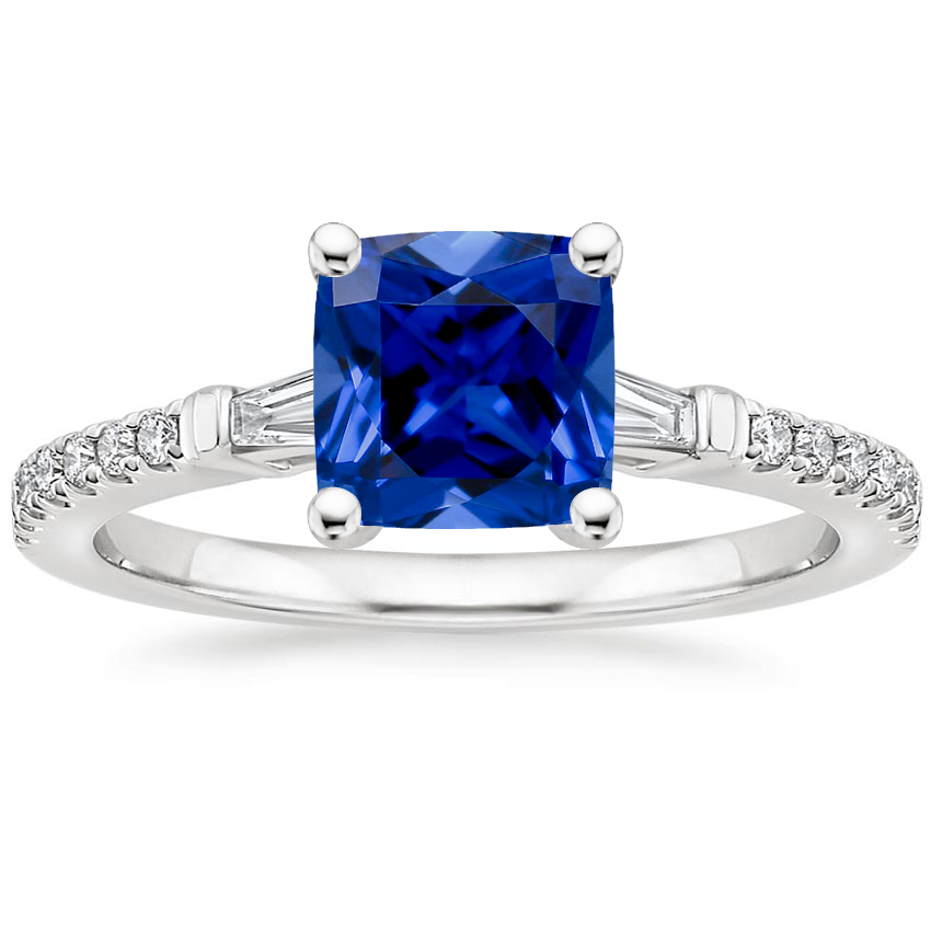 Sapphire Luxe Tapered Baguette Diamond Ring (1/4 ct. tw.) in 18K White Gold