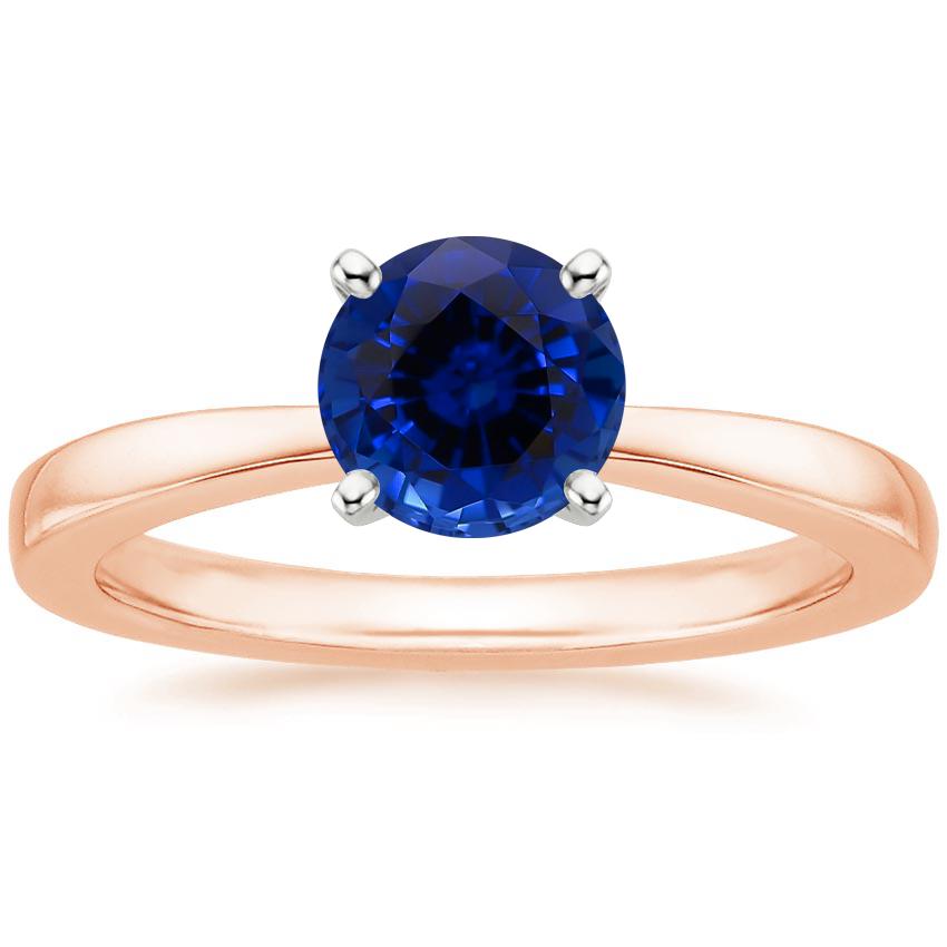 Rose Gold Sapphire Petite Taper Ring