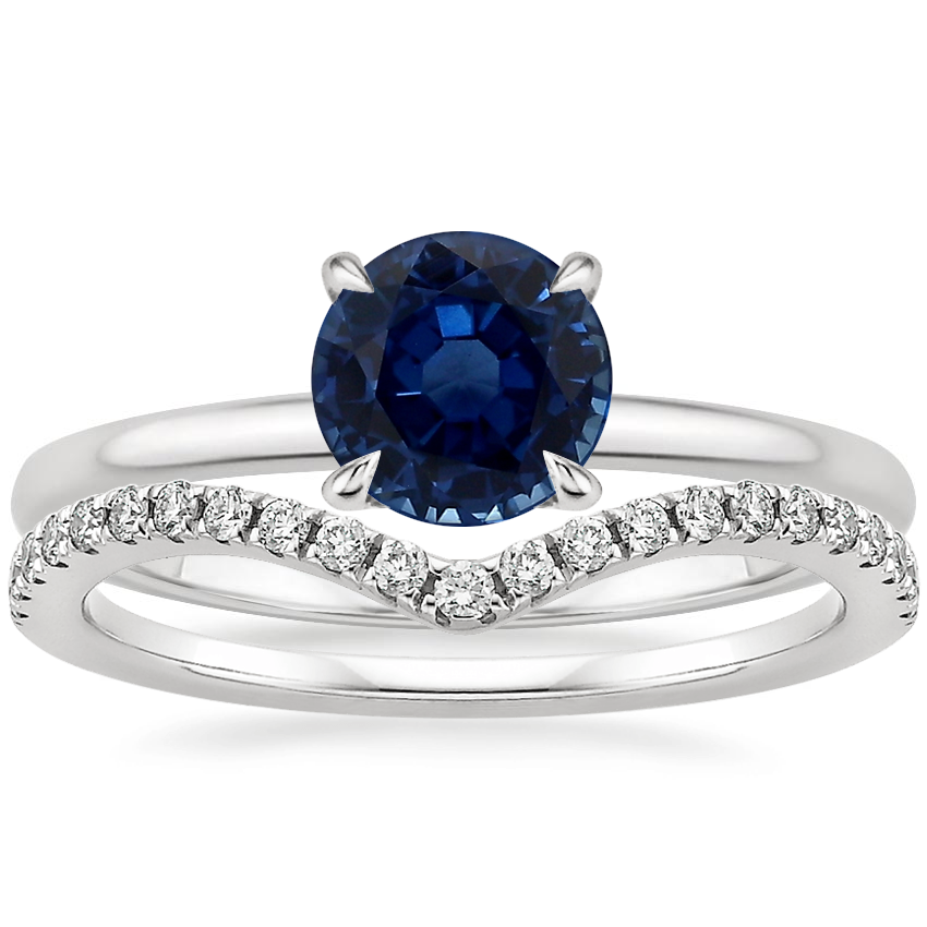 Platinum Petite Heritage Diamond Ring with Flair Diamond Ring (1/6 ct. tw.)