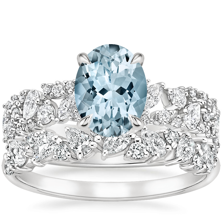 Platinum Glacé Diamond Ring (3/4 ct. tw.) with Olivetta Diamond Ring