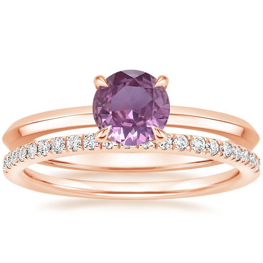 14K Rose Gold Hazel Ring with Ballad Diamond Ring (1/6 ct. tw.)