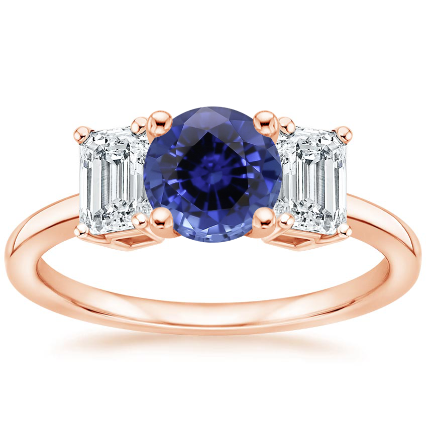 Rose Gold Sapphire Luxe Rhiannon Diamond Ring (3/4 ct. tw.)