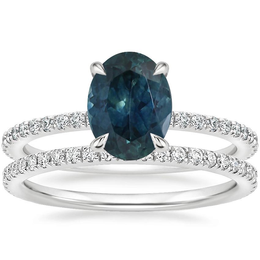 18K White Gold Demi Diamond Ring with Luxe Ballad Diamond Ring
